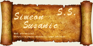 Simeon Susanić vizit kartica
